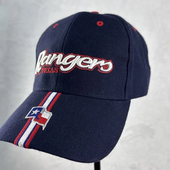 Texas Rangers Twins Enterprise MLB Snapback Adjustable Hat Blue Logo Flag Emb - Picture 2 of 5